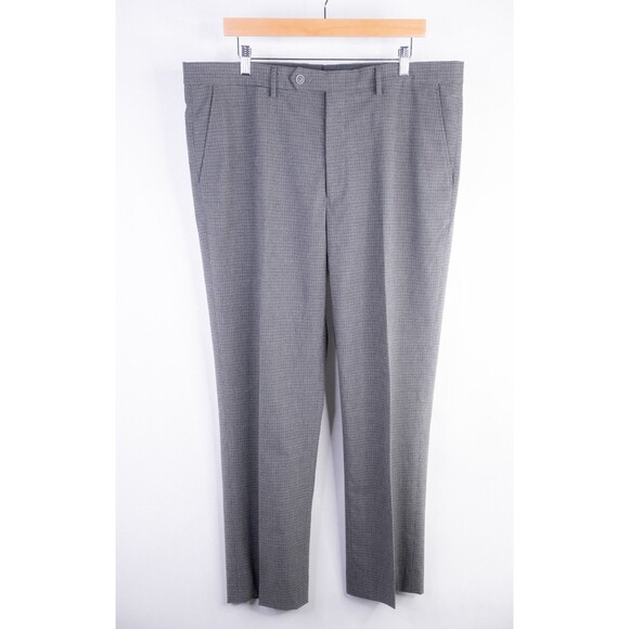 Nautica 2-Pcs Modern Fit Suit Micro Check Gray Jacket Blazer Sz 44R Pants 38X30 - Picture 14 of 16